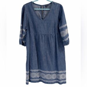 💕J. Jill Embroidered Mini Dress (LP)